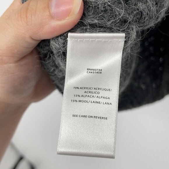 BCBGMaxazria Wool & Alpaca buttoned grey sweater mini dress - Picture 11 of 13